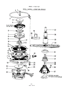 05 - Motor, Heater And Spray Arm parts for Roper Dishwasher 8515L10 from AppliancePartsPros.com