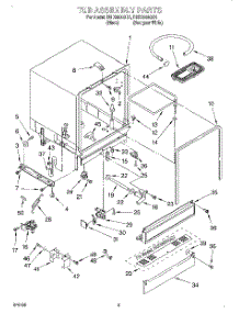 03 - Tub Assembly parts for Roper Dishwasher RUD3000GB1 from AppliancePartsPros.com