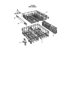 04 - Rack parts for Roper Dishwasher 8505L00 from AppliancePartsPros.com