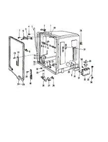 12 - Motor, Heater, And Spray Arm parts for Roper Dishwasher 8575L10 from AppliancePartsPros.com