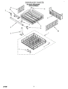 06 - Dishrack parts for Roper Dishwasher RUD5750DB0 from AppliancePartsPros.com