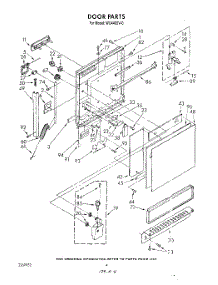 03 - Door parts for Roper Dishwasher WU4400V0 from AppliancePartsPros.com