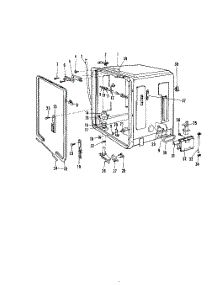 12 - Motor, Heater, And Spray Arm parts for Roper Dishwasher 8565L10 from AppliancePartsPros.com
