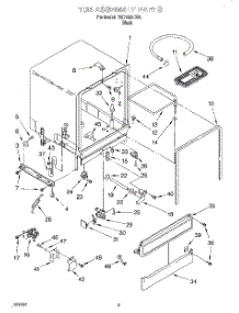03 - Tub Assembly parts for Roper Dishwasher RUD1000DB4 from AppliancePartsPros.com