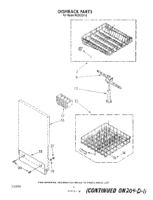 04 - Dishrack parts for Roper Dishwasher WU3006V0 from AppliancePartsPros.com
