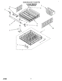 06 - Dishrack parts for Roper Dishwasher WU5750Y3 from AppliancePartsPros.com