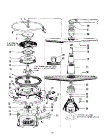 20 - Motor, Heater, Spray Arm parts for Roper Dishwasher 8575L00 from AppliancePartsPros.com