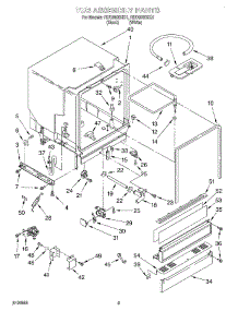 03 - Tub Assembly parts for Roper Dishwasher RUD5000HB1 from AppliancePartsPros.com