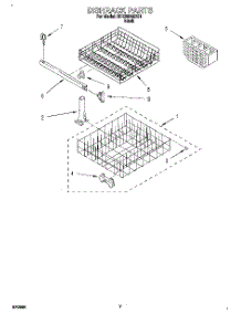 06 - Dishrack parts for Roper Dishwasher RUD3006DB1 from AppliancePartsPros.com