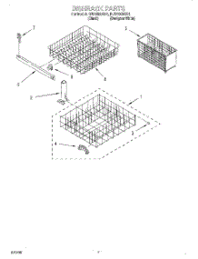 06 - Dishrack parts for Roper Dishwasher RUD3000GQ1 from AppliancePartsPros.com