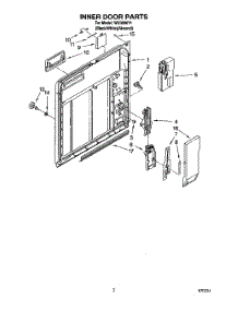 02 - Inner Door parts for Roper Dishwasher WU3000Y1 from AppliancePartsPros.com
