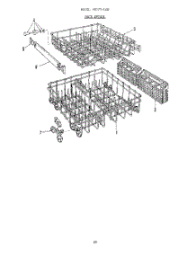 21 - Rack parts for Roper Dishwasher 8565L00 from AppliancePartsPros.com