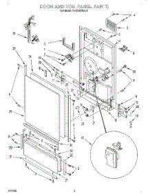 03 - Door And Toe Panel parts for Roper Dishwasher RUD0800HB0 from AppliancePartsPros.com