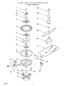 05 - Pump And Sprayarm parts for Roper Dishwasher RUD0800HB0 from AppliancePartsPros.com