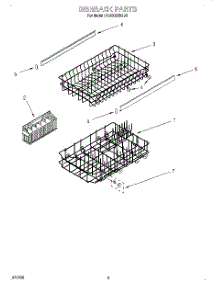 06 - Dishrack, Lit / Optional parts for Roper Dishwasher RUD0800HB0 from AppliancePartsPros.com