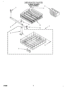 06 - Dishrack parts for Roper Dishwasher WU4500Y3 from AppliancePartsPros.com