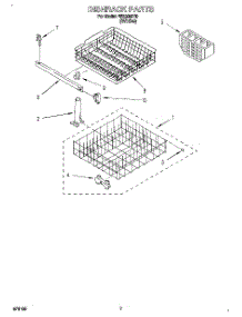 06 - Dishrack parts for Roper Dishwasher WU3050Y0 from AppliancePartsPros.com