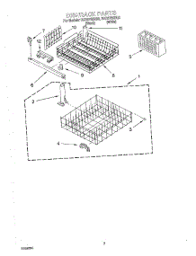 06 - Dishrack parts for Roper Dishwasher RUD5750HQ0 from AppliancePartsPros.com