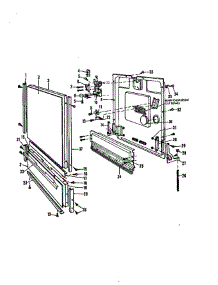 Door parts for Roper Dishwasher 8565L20 from AppliancePartsPros.com