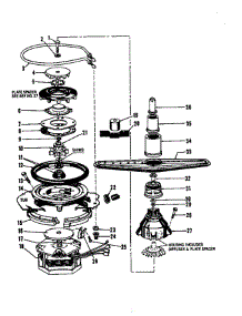 Motor, Heater, And Spray Arm parts for Roper Dishwasher 8565L20 from AppliancePartsPros.com