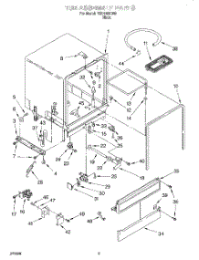03 - Tub Assembly parts for Roper Dishwasher RUD1000DB3 from AppliancePartsPros.com