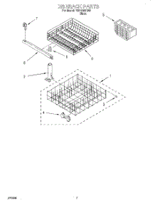06 - Dishrack parts for Roper Dishwasher RUD1000DB3 from AppliancePartsPros.com