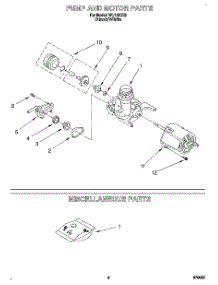 05 - Pump And Motor, Miscellaneous parts for Roper Dishwasher WU1000X8 from AppliancePartsPros.com