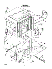 02 - Tub, Lit / Optional parts for Roper Dishwasher WU5650V2 from AppliancePartsPros.com