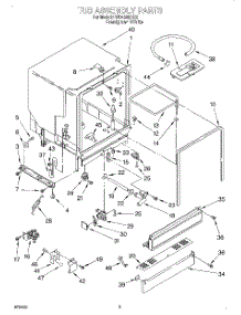 03 - Tub Assembly parts for Roper Dishwasher RUD4300DQ2 from AppliancePartsPros.com
