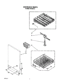 04 - Dishrack parts for Roper Dishwasher WU5650V2 from AppliancePartsPros.com