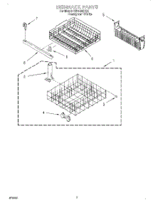 06 - Dishrack parts for Roper Dishwasher RUD4300DQ2 from AppliancePartsPros.com