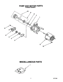 06 - Pump And Motor, Miscellaneous parts for Roper Dishwasher WU4500Y2 from AppliancePartsPros.com