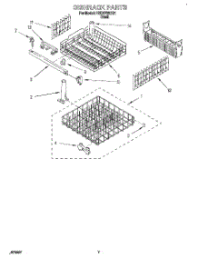 06 - Dishrack parts for Roper Dishwasher RUD5750DB1 from AppliancePartsPros.com