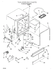 03 - Tub Assembly parts for Roper Dishwasher RUD3000DB2 from AppliancePartsPros.com