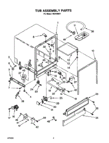 04 - Tub Assembly, Lit / Optional parts for Roper Dishwasher WU1000X7 from AppliancePartsPros.com