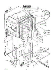 02 - Tub, Lit / Optional parts for Roper Dishwasher WU4400V3 from AppliancePartsPros.com