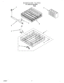 06 - Dishrack parts for Roper Dishwasher RUD3006DB3 from AppliancePartsPros.com