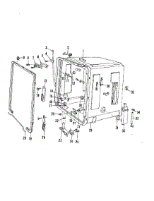 04 - Tub parts for Roper Dishwasher 8565L40 from AppliancePartsPros.com