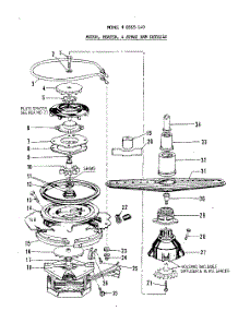 05 - Motor, Heater And Spray Arm parts for Roper Dishwasher 8565L40 from AppliancePartsPros.com
