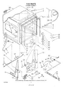 02 - Tub , Literature And Optional parts for Roper Dishwasher WU3000V1 from AppliancePartsPros.com