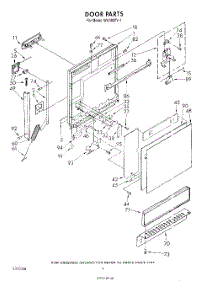 03 - Door parts for Roper Dishwasher WU3000V1 from AppliancePartsPros.com
