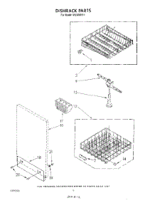04 - Dishrack parts for Roper Dishwasher WU3000V1 from AppliancePartsPros.com