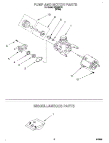 05 - Pump And Motor, Miscellaneous parts for Roper Dishwasher WU3056Y0 from AppliancePartsPros.com