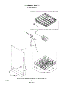 04 - Dishrack parts for Roper Dishwasher WU4406V1 from AppliancePartsPros.com