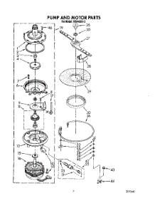 05 - Pump And Motor parts for Roper Dishwasher WU4400V3 from AppliancePartsPros.com