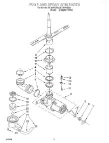 04 - Pump And Spray Arm parts for Roper Dishwasher RUD5750DB2 from AppliancePartsPros.com