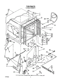 02 - Tub, Lit / Optional parts for Roper Dishwasher WU5650V1 from AppliancePartsPros.com