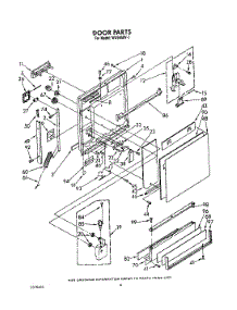 03 - Door parts for Roper Dishwasher WU5650V1 from AppliancePartsPros.com
