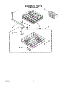 07 - Dishrack parts for Roper Dishwasher WU4400X2 from AppliancePartsPros.com