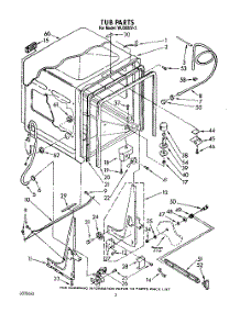 02 - Tub, Lit / Optional parts for Roper Dishwasher WU3000V3 from AppliancePartsPros.com